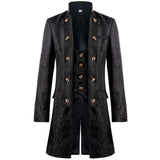 Mens Gothic Coat Steampunk Medieval Vintage Tuxedo Jacket Tailcoat Renaissance Coat