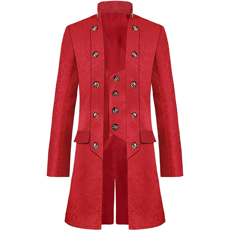 Mens Gothic Coat Steampunk Medieval Vintage Tuxedo Jacket Tailcoat Renaissance Coat