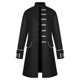 Mens Gothic Steampunk Frock Coat Vintage Medieval Victorian Costume Tailcoat