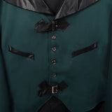 Mens Gothic Steampunk Jacket Medieval Victorian Renaissance Tailcoat Vampire Halloween Costume Vintage Collar Coat