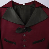 Mens Gothic Steampunk Jacket Medieval Victorian Renaissance Tailcoat Vampire Halloween Costume Vintage Collar Coat