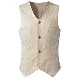 Mens Gothic Vest Waistcoat Steampunk Victorian Renaissance Costume