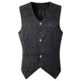 Mens Gothic Vest Waistcoat Steampunk Victorian Renaissance Costume