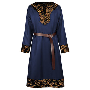 Mens Medieval Viking Tunic Surcoat Renaissance Pirate Knight Cosplay Warrior LARP Costume
