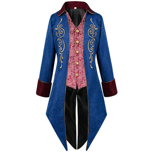 Mens Pirate Cosplay Jacket Vintage Steampunk Jacket Steampunk Tuxedo Jacket Vintage Halloween Costumes