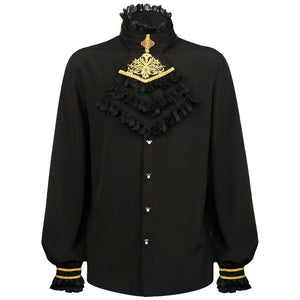 Mens Pirate Shirt Vampire Renaissance Victorian Gothic Medieval Tops