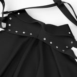 Mens Renaissance Steampunk Shawl Half Shoulder Cape with Belt Samurai Cloak LARP Warrior Medieval Halloween Costume