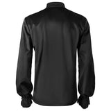 Mens Shirts Linen Shirt Gothic Ruffled Collar Long Sleeves Steampunk Ruffle Shirt