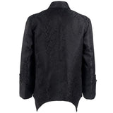 Men Medieval Steampunk Vintage Jacket Gothic Victorian Stand Collar Coat