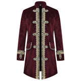 Mens Steampunk Jacket Gothic Victorian Renaissance Frock Halloween Outfits Coat