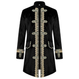 Mens Steampunk Jacket Gothic Victorian Renaissance Frock Halloween Outfits Coat