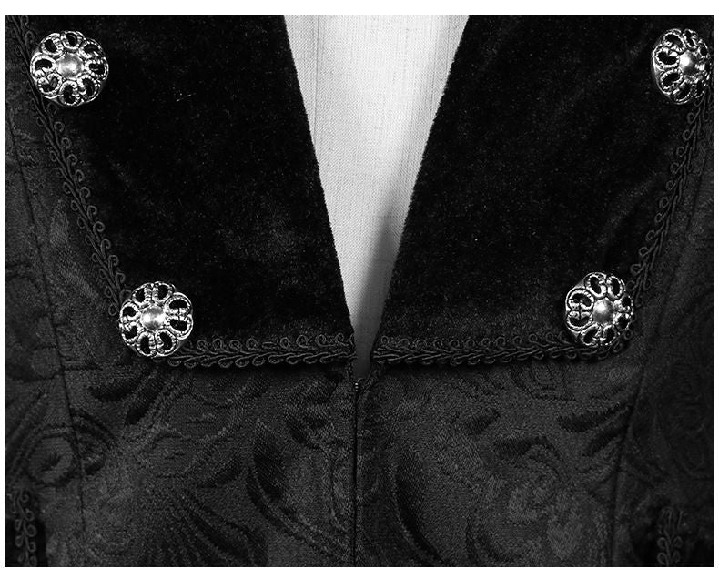 Mens Steampunk Victorian Jacket Gothic Costume Vintage Tuxedo Pirate Tailcoat Coats