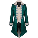 Mens Trench Coat Medieval Victorian Gothic Tuxedo Coat Back Steampunk Costume Carnival Party Outfit