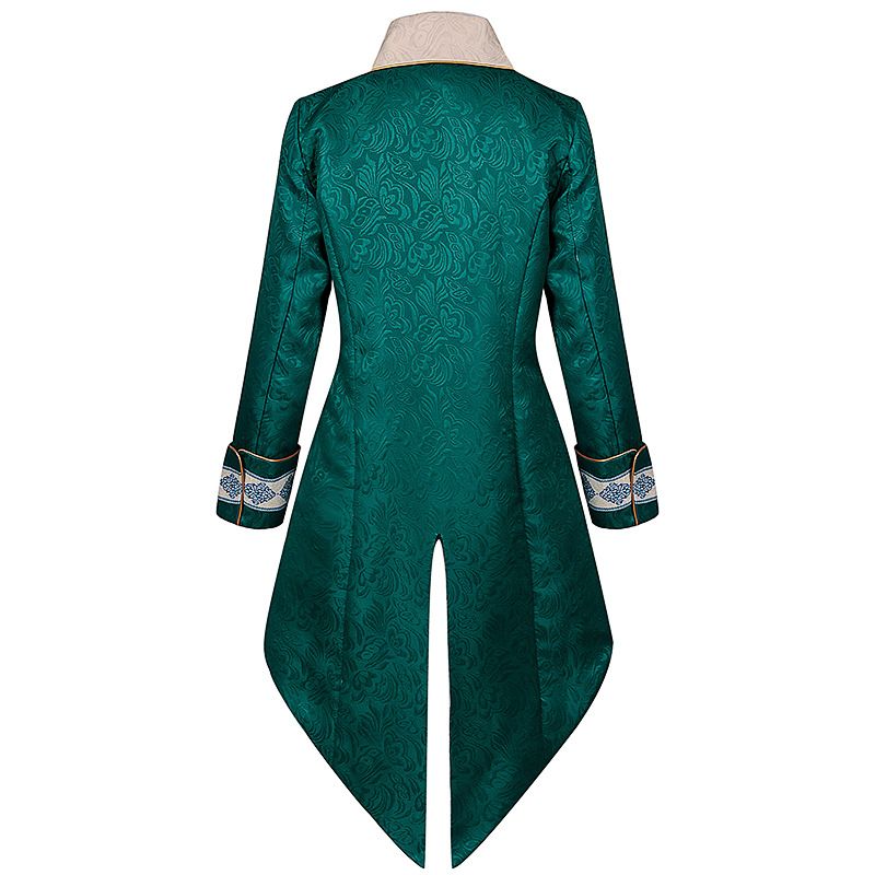 Mens Trench Coat Medieval Victorian Gothic Tuxedo Coat Back Steampunk Costume Carnival Party Outfit