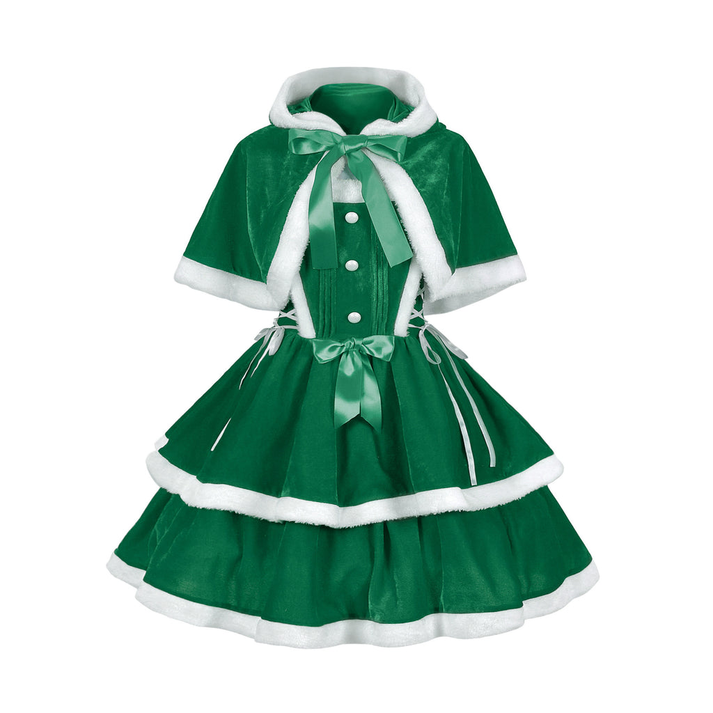 Women Mrs Claus Christmas Santa Costume Dress Adult 2PCS Red Cosplay O Hiipps Women Mrs Claus Christmas Santa Costume Dress Adult 2PCS Red Cosplay O Hiipps