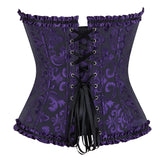 Women's Corset Bustier Top Sexy Lingerie Sets Black Red Overbust