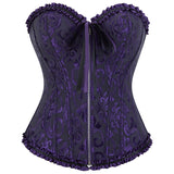 Women's Corset Bustier Top Sexy Lingerie Sets Black Red Overbust