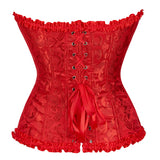 Women's Corset Bustier Top Sexy Lingerie Sets Black Red Overbust