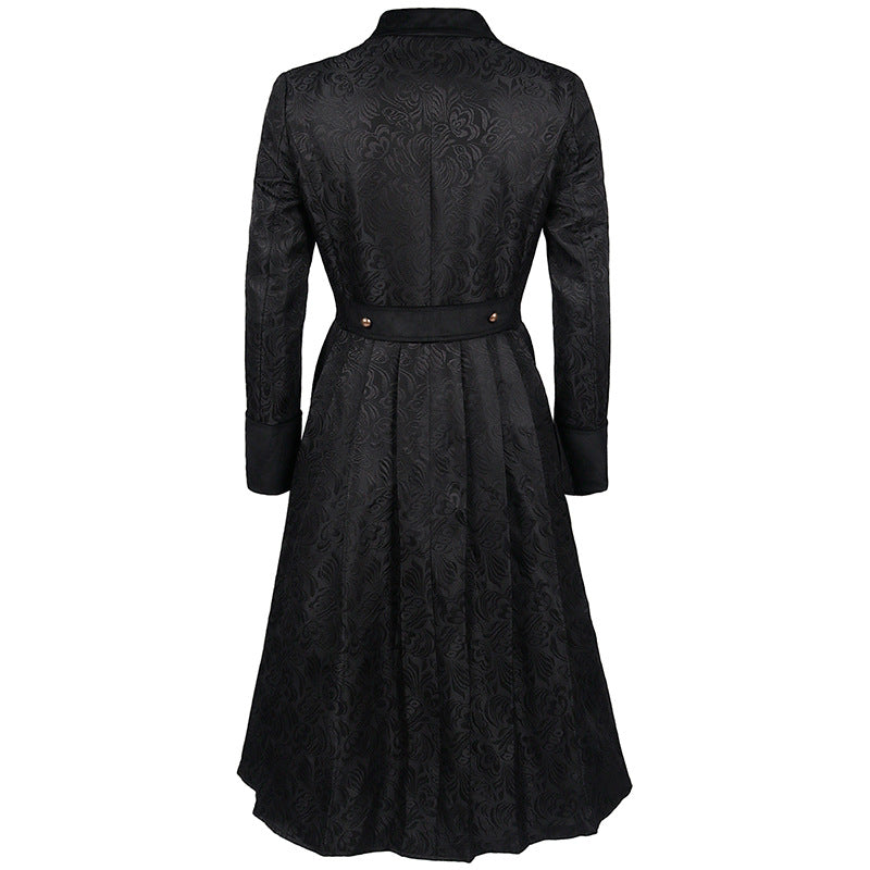 Men's Steampunk Vintage Jacket Gothic Victorian Frock Coat Uniform Halloween Costume