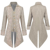Men's Steampunk Victorian Jacket Vintage Tailcoat Medieval Frock Renaissance Costume