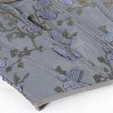 Women's Casual Floral Print Lace Up Back Sleeveless Strapless Bandeau Tube Crop Corset Top