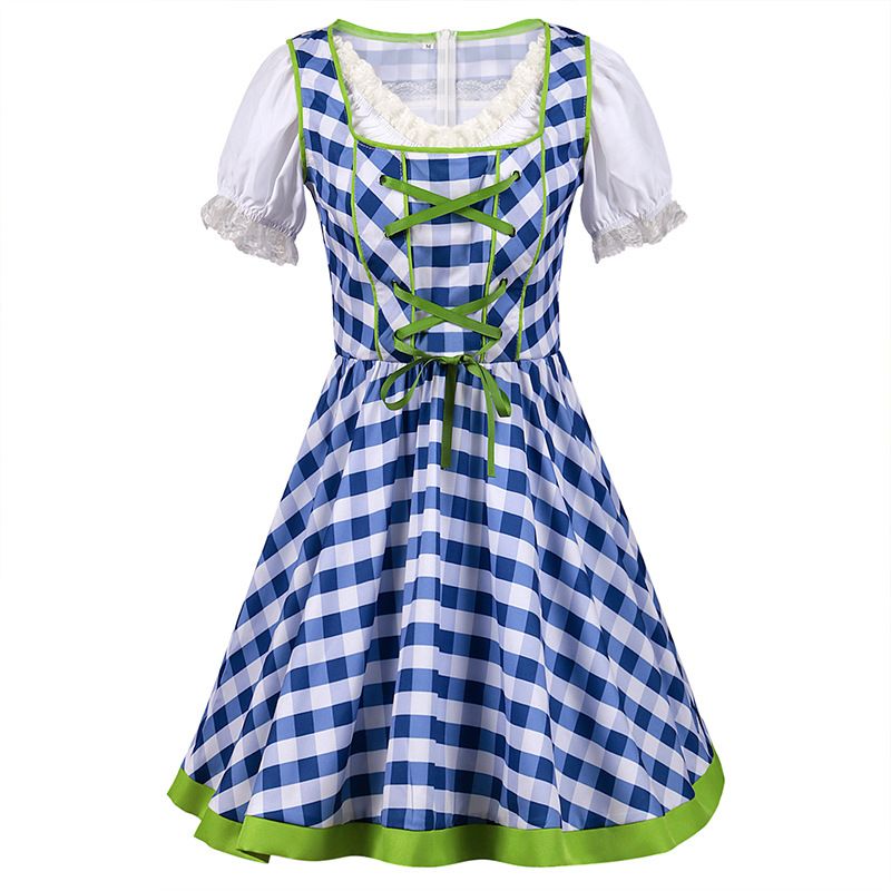 Oktoberfest Dress Women's German Dirndl Dress Costumes for Bavarian Carnival Halloween
