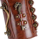 PU Leather Arm Guard Medieval Vambrace Steampunk Knight Retro Gauntlet Wristband