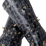 PU Leather Arm Guard Medieval Vambrace Steampunk Knight Retro Gauntlet Wristband