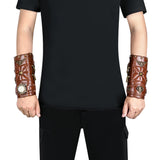 PU Leather Arm Guard Medieval Vambrace Steampunk Knight Retro Gauntlet Wristband