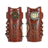 PU Leather Arm Guard Medieval Vambrace Steampunk Knight Retro Gauntlet Wristband