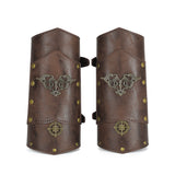 PU Leather Arm Guard Medieval Vambrace Steampunk Knight Retro Gauntlet Wristband