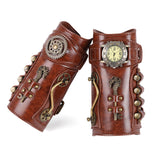 PU Leather Arm Guard Medieval Vambrace Steampunk Knight Retro Gauntlet Wristband