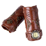 PU Leather Arm Guard Medieval Vambrace Steampunk Knight Retro Gauntlet Wristband