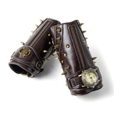 PU Leather Arm Guard Medieval Vambrace Steampunk Knight Retro Gauntlet Wristband