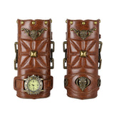 PU Leather Arm Guard Medieval Vambrace Steampunk Knight Retro Gauntlet Wristband