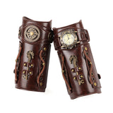 PU Leather Arm Guard Medieval Vambrace Steampunk Knight Retro Gauntlet Wristband