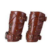 PU Leather Arm Guard Medieval Vambrace Steampunk Knight Retro Gauntlet Wristband