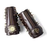 PU Leather Arm Guard Medieval Vambrace Steampunk Knight Retro Gauntlet Wristband