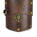 PU Leather Arm Guard Medieval Vambrace Steampunk Knight Retro Gauntlet Wristband