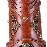 PU Leather Arm Guard Medieval Vambrace Steampunk Knight Retro Gauntlet Wristband