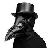 Plague Doctor Bird Mask Faux PU Leather Cosplay Retro Steampunk Long Nose Bird Beak