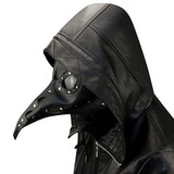 Plague Doctor Bird Mask Faux PU Leather Cosplay Retro Steampunk Long Nose Bird Beak