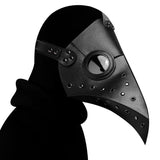 Plague Doctor Bird Mask Faux PU Leather Cosplay Retro Steampunk Long Nose Bird Beak