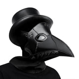 Plague Doctor Bird Mask Faux PU Leather Cosplay Retro Steampunk Long Nose Bird Beak