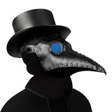 Plague Doctor Bird Mask Faux PU Leather Cosplay Retro Steampunk Long Nose Bird Beak