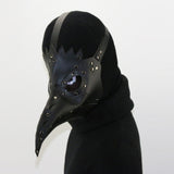 Plague Doctor Bird Mask Faux PU Leather Cosplay Retro Steampunk Long Nose Bird Beak