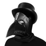 Plague Doctor Bird Mask Faux PU Leather Cosplay Retro Steampunk Long Nose Bird Beak