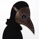 Plague Doctor Mask PU Leather Long Nose Bird Halloween Costume Mask