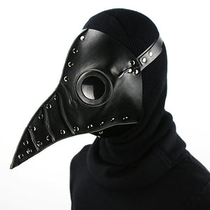 Plague Doctor Mask PU Leather Long Nose Bird Halloween Costume Mask