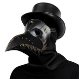 Plague Doctor Mask PU Leather Long Nose Bird Halloween Costume Mask